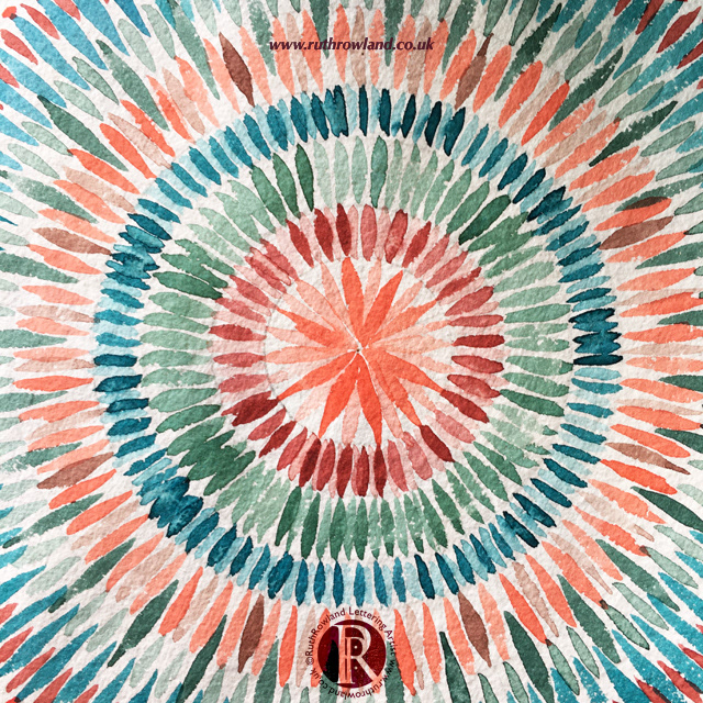 Watercolour Mixing Mandala (Detail)