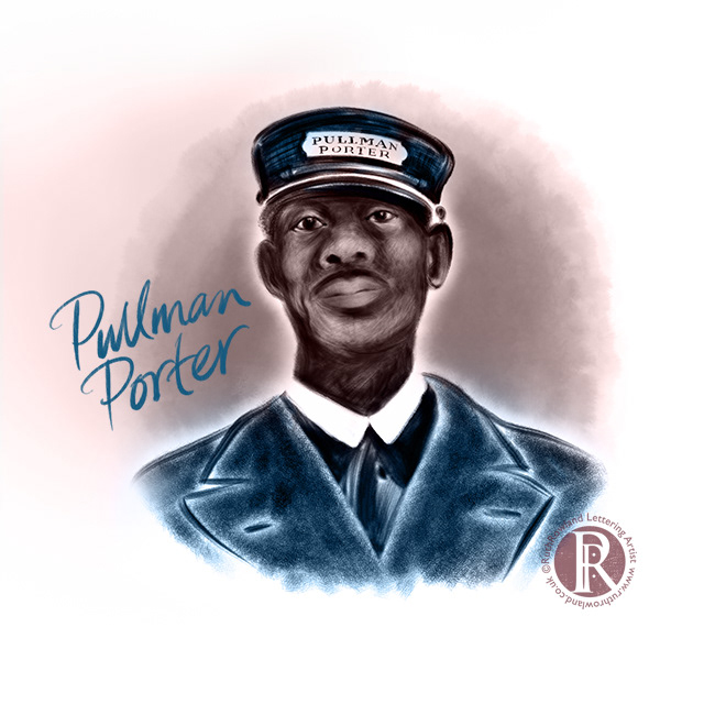 NPCA Timeline - Pullman Porter Illustration Ruth Rowland Illustrator & Lettering Artist