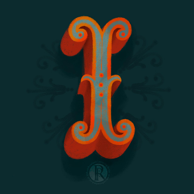 Procreate Digital Lettering Alphabet: Court Jester I