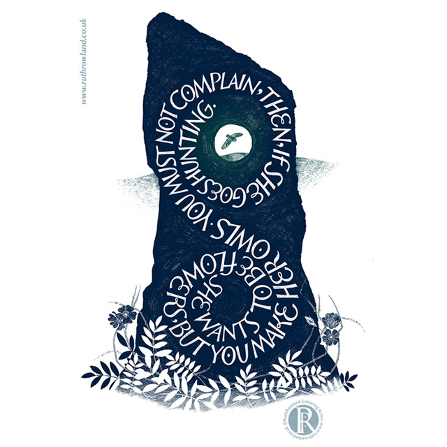 The Slate of Gronw (Llech_Ronw) Illustrative Calligram