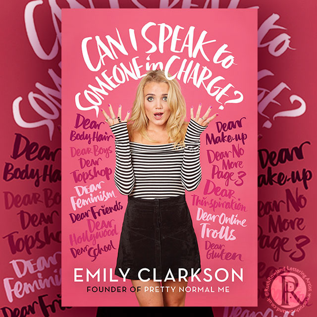 Can I Speak to Someone in Charge? Hand lettered book title by ruth rowland lettering artist,