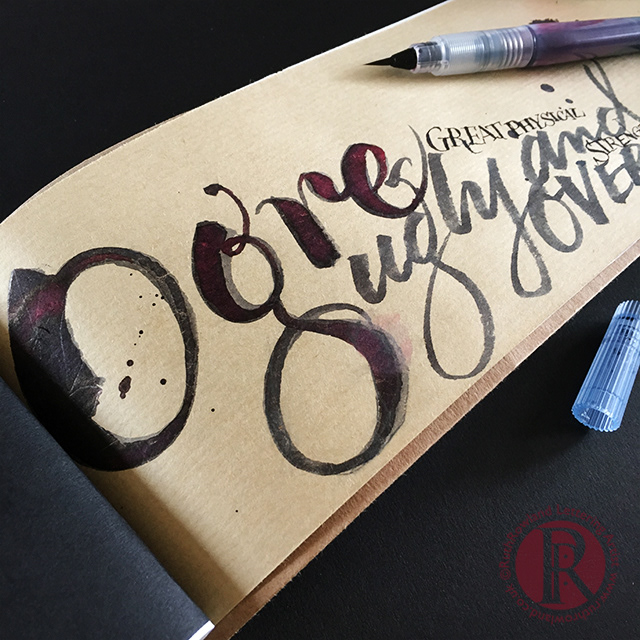 ©Ruth Rowland Lettering Artist & Illustrator - Harry Potter Lettering Sketchbook: Ogre Page