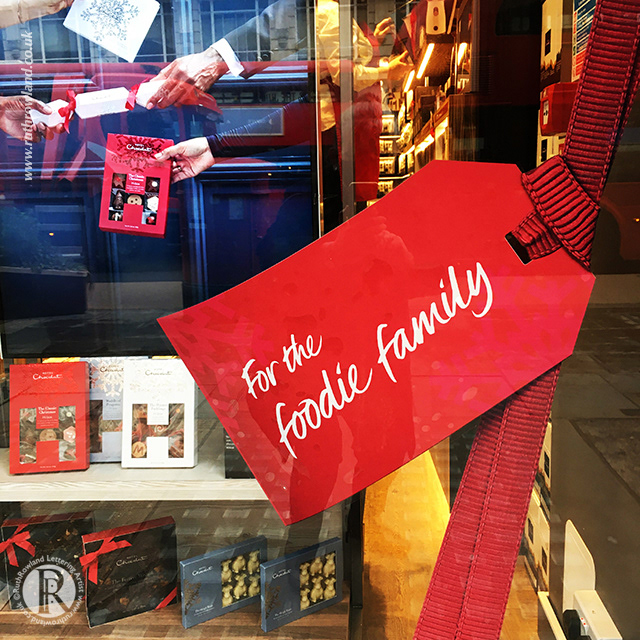 Hand Lettering for Hotel Chocolat Window Displays