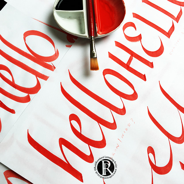 Hello Hello Flat Brush Lettering