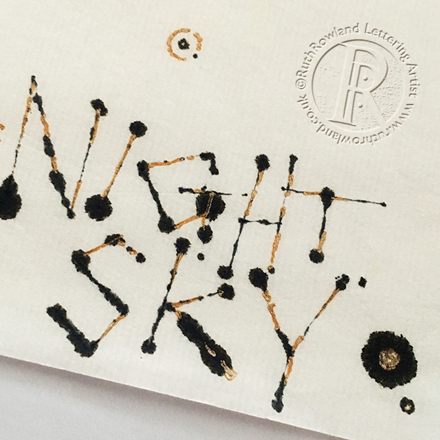 ©Ruth Rowland Lettering Artist & Illustrator - Harry Potter Lettering Sketchbook: Astronomy Page