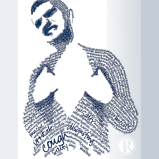 Illustrative Figure Calligrams for Nebianax Brochure