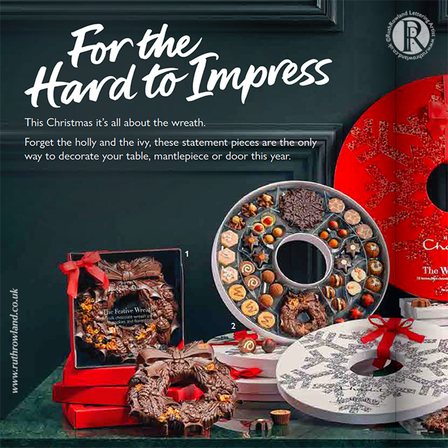 Hotel Chocolat Christmas Campaign: Hand Lettering on Catalogue