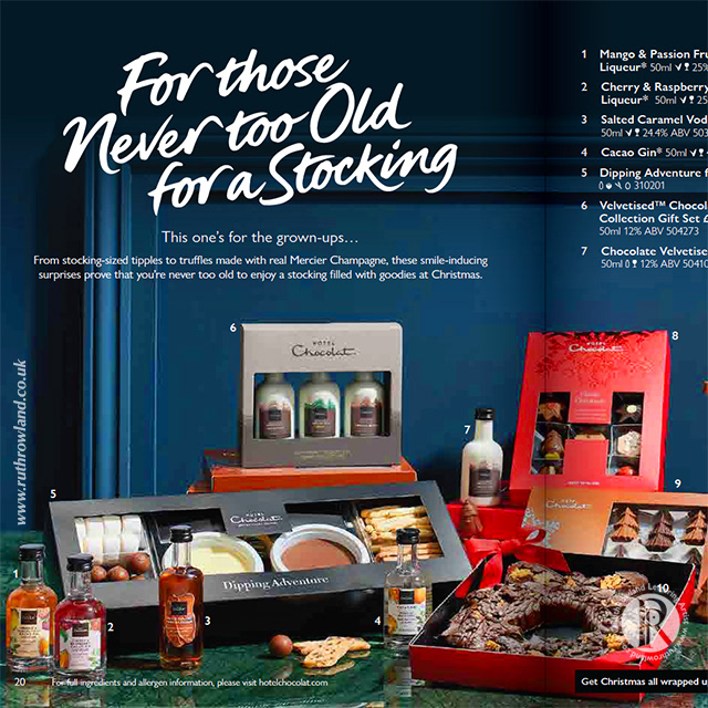 Hotel Chocolat Christmas Campaign: Hand Lettering on Catalogue