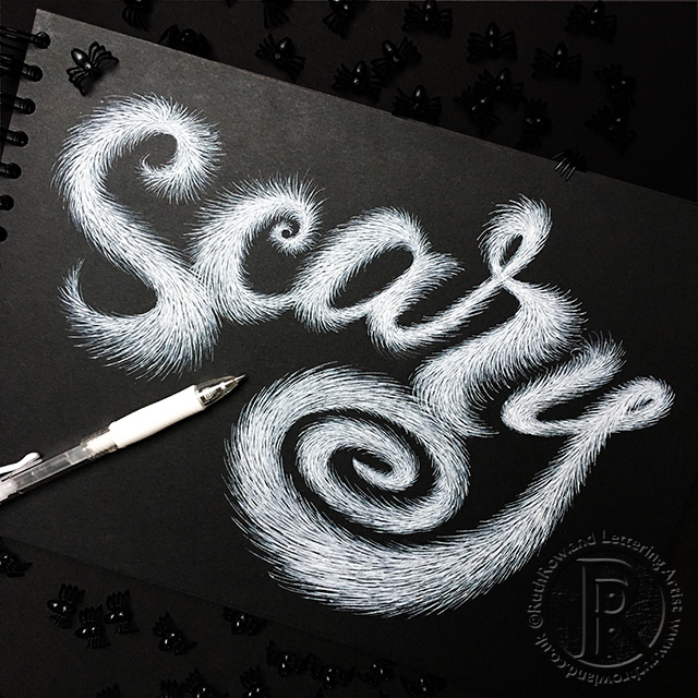 Gel Pen Lettering: Scary