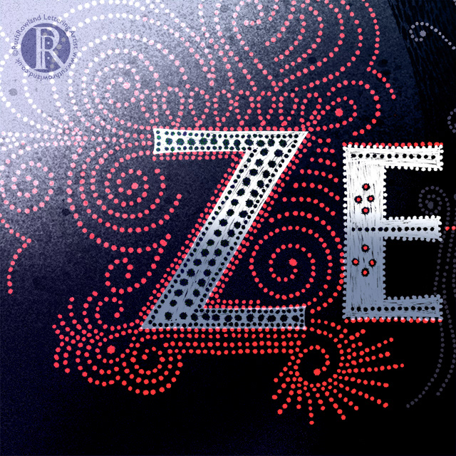 Zélie: Hand lettered title (detail)