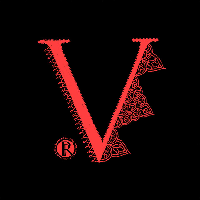 Procreate Digital Lettering Alphabet: Dutch Lace V