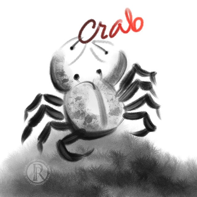 Grabby Crab . Sea Life Illustration