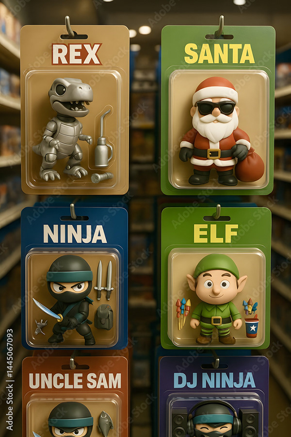 Toys In Packaging Blister Pack — Adobe Stock 1445067093