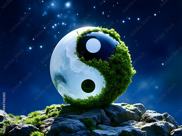 Yin Yangs — Adobe Stock 989748385