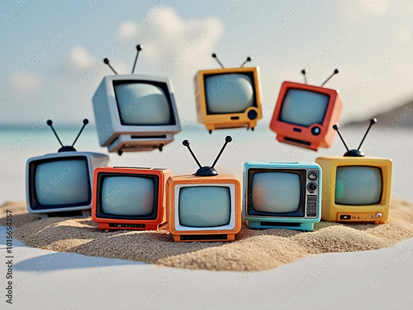 Vintage Televisions — Adobe Stock 1015654357