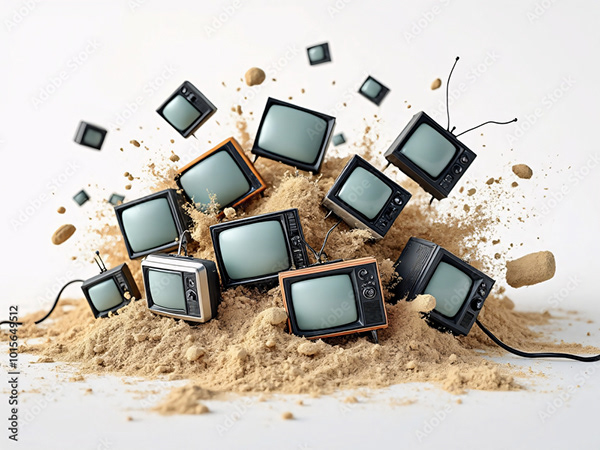 Vintage Televisions — Adobe Stock 1015649512