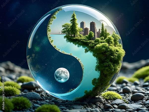 Yin Yangs — Adobe Stock 989745280