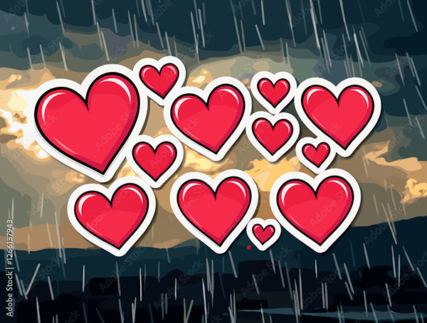 Hearts - Love - Valentine’s — Adobe Stock 1266137943