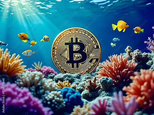 Bitcoin Coin Art Cryptocurrency — Adobe Stock 1126137468