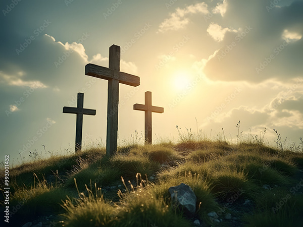 Jesus Christ Crosses- Christian — Adobe Stock 993001432