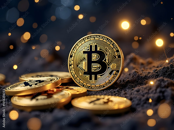 Bitcoin Coin Art Cryptocurrency — Adobe Stock 1016216153