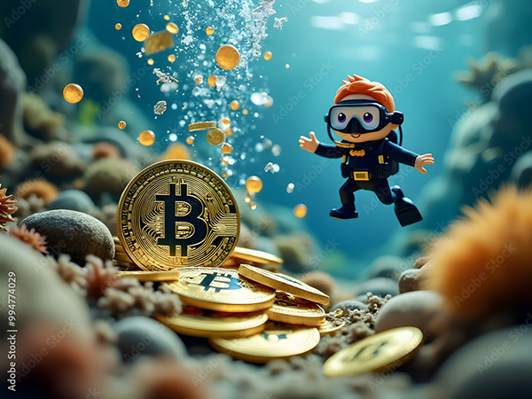 Bitcoin Coin Art Cryptocurrency — Adobe Stock 994774029