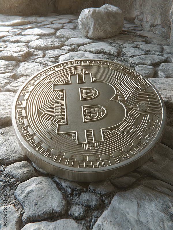 Bitcoin Coin Art Cryptocurrency — Adobe Stock 1361894498