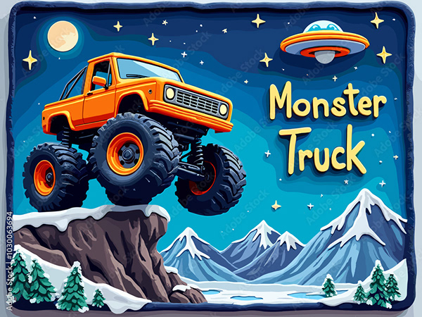 Monster truck Collection — Adobe Stock 1030063694