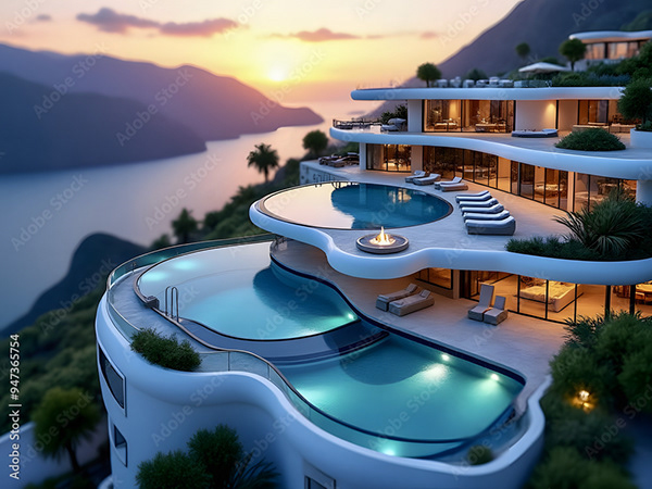 Mansion - Houses - Homes — Adobe Stock 947365754