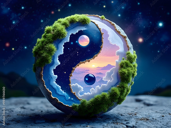 Yin Yangs — Adobe Stock 989744430