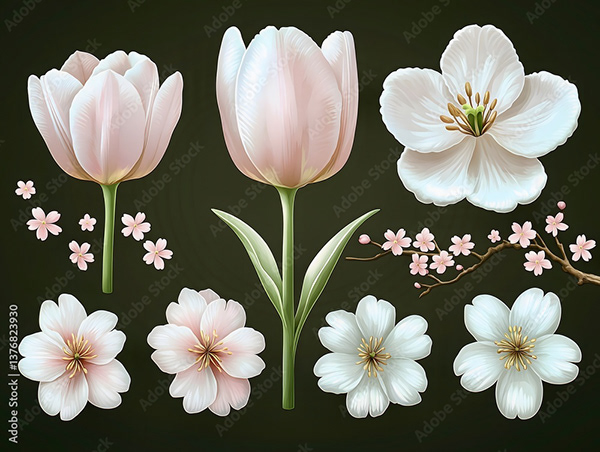 Floral - Flowers — Adobe Stock 1376823930