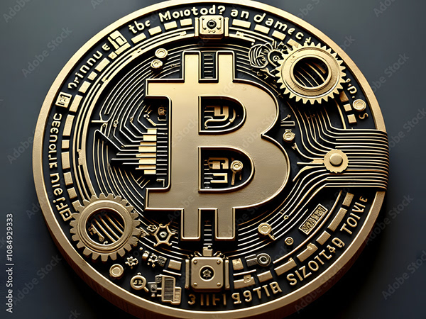 Bitcoin Coin Art Cryptocurrency — Adobe Stock 1084929333