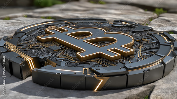 Bitcoin Coin Art Cryptocurrency — Adobe Stock 1502873160