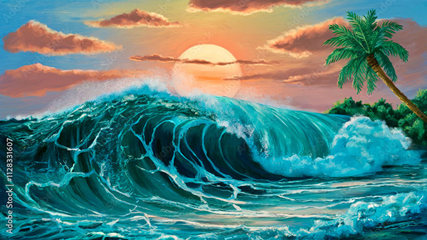Ocean Waves Collection — Adobe Stock 1128331607