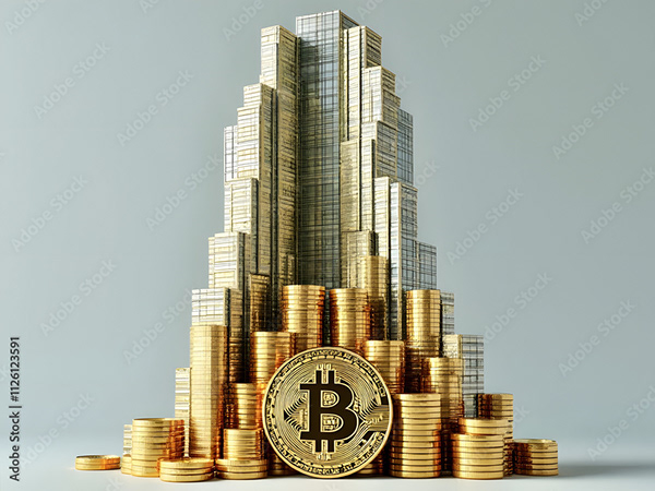 Bitcoin Coin Art Cryptocurrency — Adobe Stock 1126123591