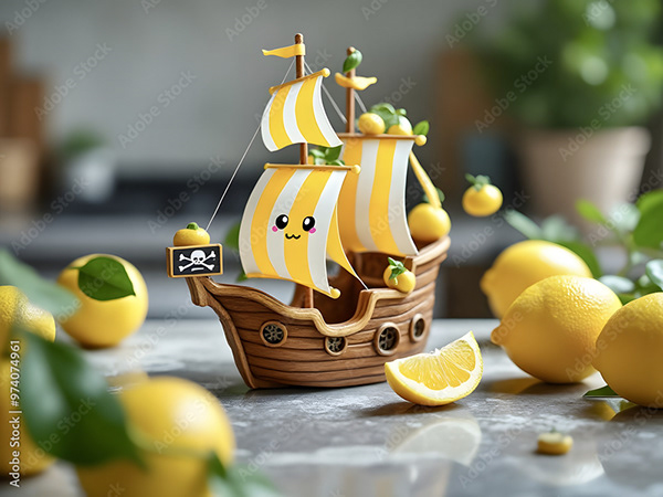 Lemon Lime Characters — Adobe Stock 974074961