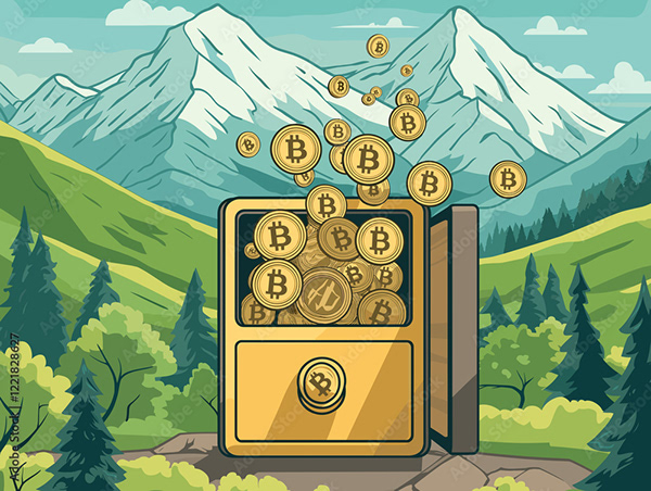 Bitcoin Coin Art Cryptocurrency — Adobe Stock 1221828627