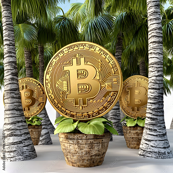 Bitcoin Coin Art Cryptocurrency — Adobe Stock 962712887