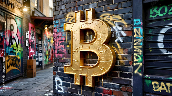 Bitcoin Coin Art Cryptocurrency — Adobe Stock 1500528039