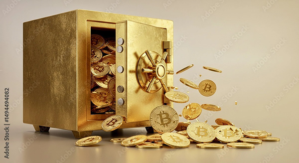 Bitcoin Coin Art Cryptocurrency — Adobe Stock 1494494082
