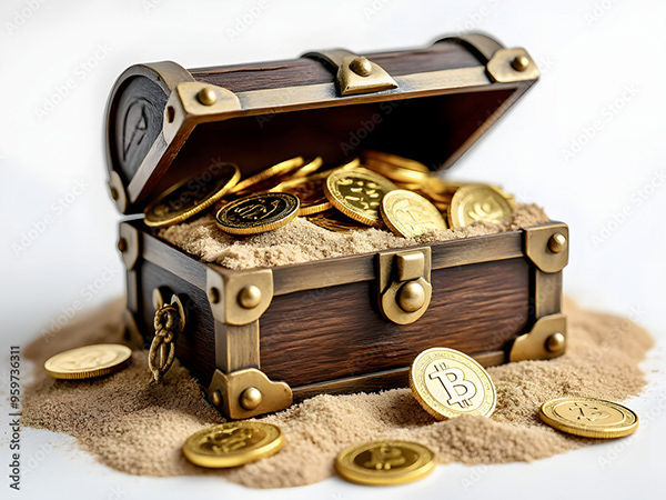 Bitcoin Coin Art Cryptocurrency — Adobe Stock 959736311