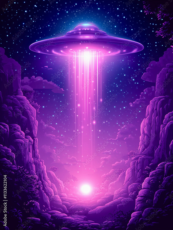 Ufo - Spaceship - Flying Saucers — Adobe Stock 1133622104