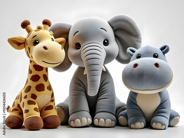 Stuffed Plush Collection — Adobe Stock 1054426655