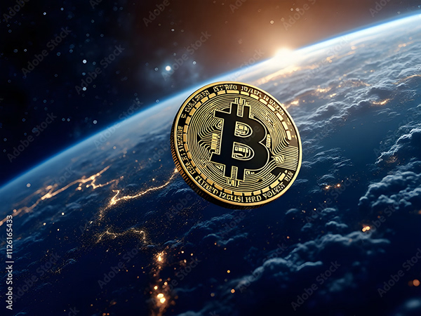 Bitcoin Coin Art Cryptocurrency — Adobe Stock 1126165433