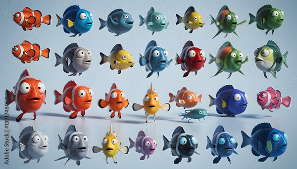 Fish Collection — Adobe Stock 1391748050