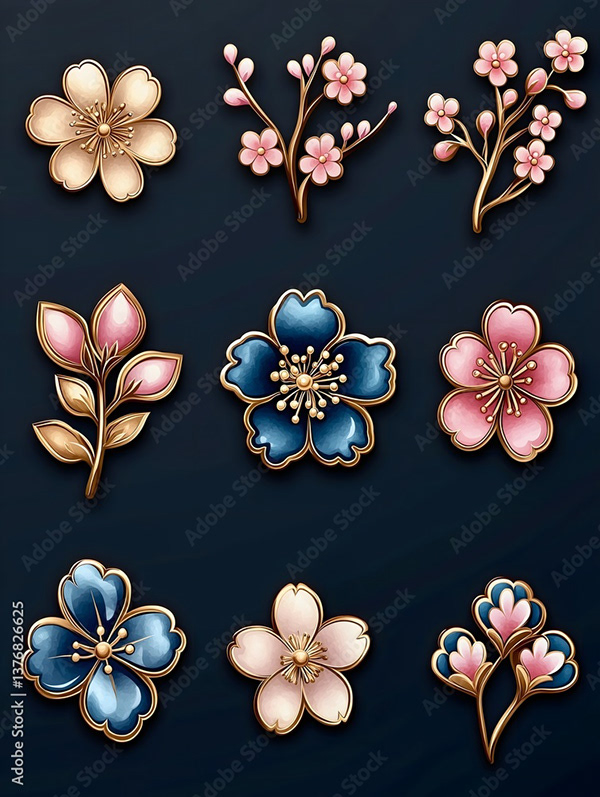 Floral - Flowers — Adobe Stock 1376826625