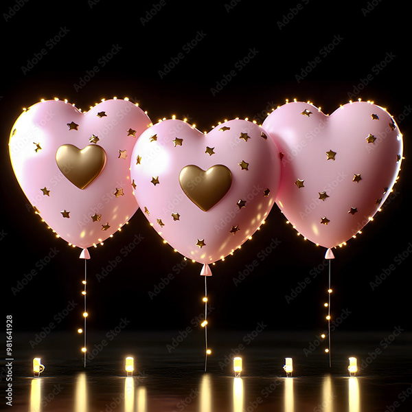 Hearts - Love - Valentine’s — Adobe Stock 981641928