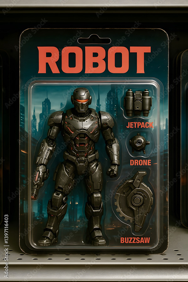 Toys In Packaging Blister Pack — Adobe Stock 1397116403