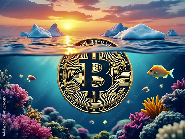 Bitcoin Coin Art Cryptocurrency — Adobe Stock 1126145119