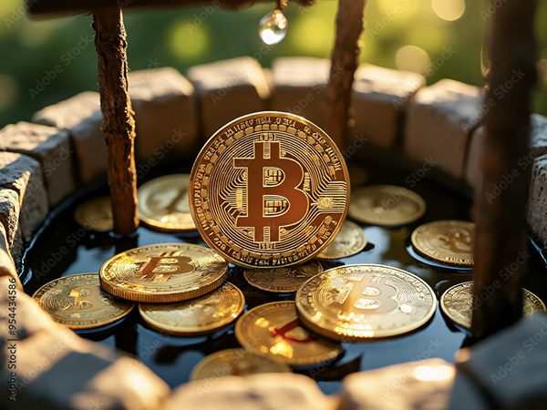 Bitcoin Coin Art Cryptocurrency — Adobe Stock 954434586